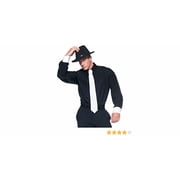 Underwraps Mens Black Gangster Plain Shirt Halloween Costume - One Size