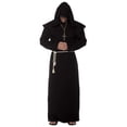 thumbnail image 1 of Underwraps Mens Black Monk Robe Costume - Size XX Large, 1 of 5