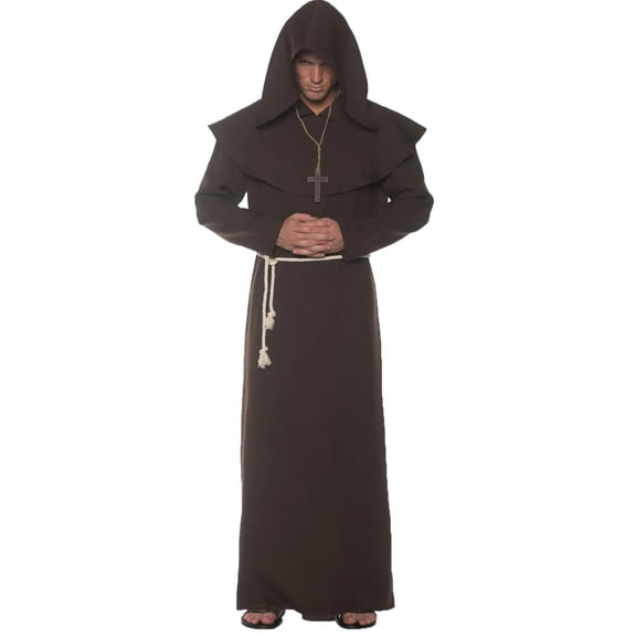 Underwraps Mens Brown Monk Robe Costume - Size XX Large