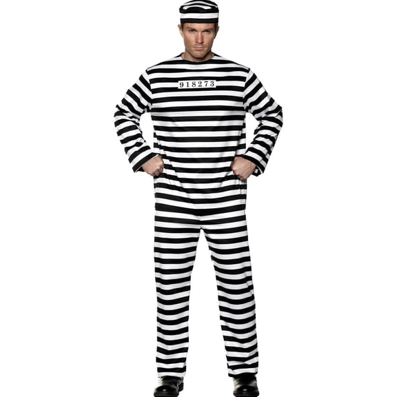 Underwraps Mens Convict Costume - Size XX Large
