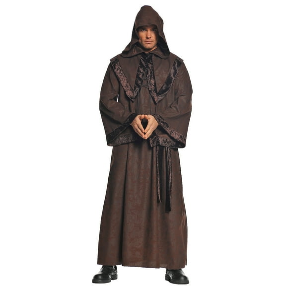 Men's Deluxe Brown Monk Robe Costume 2X-Large 48-50