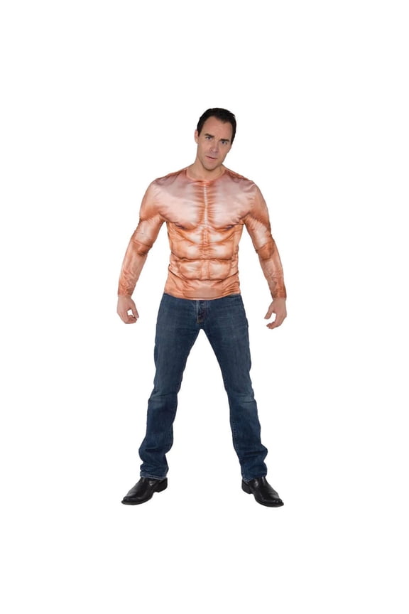 Mens Photo Real Muscle Padded Shirt  Costume - One Size Fits Most