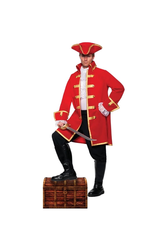Mens Pirate Captain Costume - Size XX Large