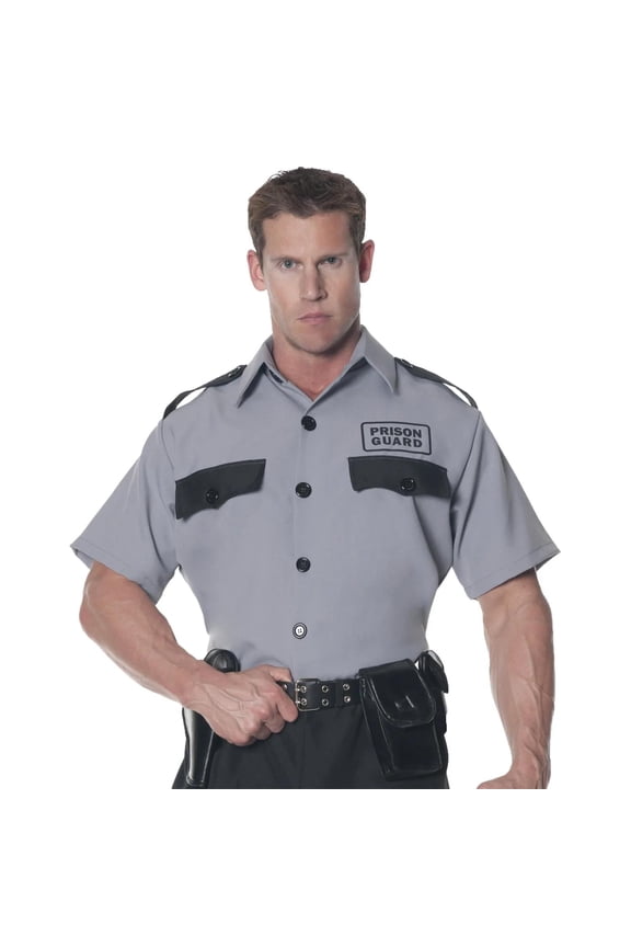 Mens Prison Guard Shirt Costume - Size Large/X Large