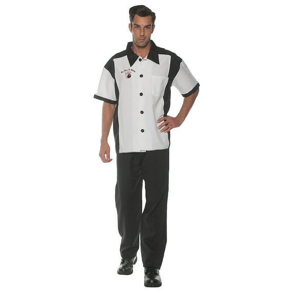 Underwraps Mens Retro Bowling Shirt Costume - One Size Fits Most