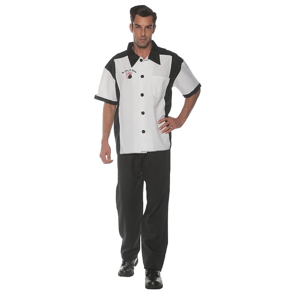 Underwraps Mens Retro Bowling Shirt Costume - Size X Large