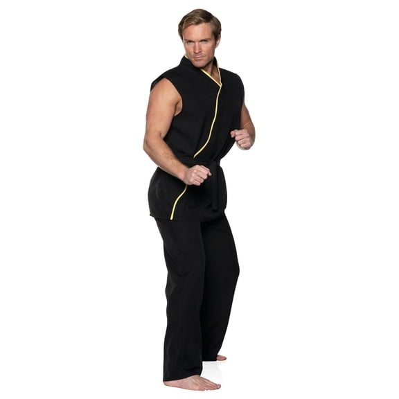 Sensei - Karate Gi - Cobra Kai - Black/Yellow - Costume - Adult - Standard/OS