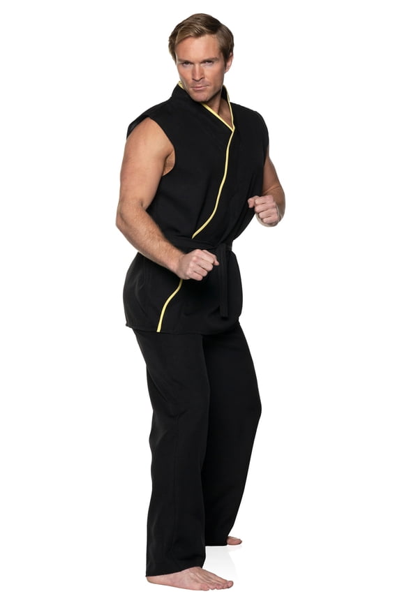 Sensei - Karate Gi - Cobra Kai - Black/Yellow - Costume - Adult - Standard/OS