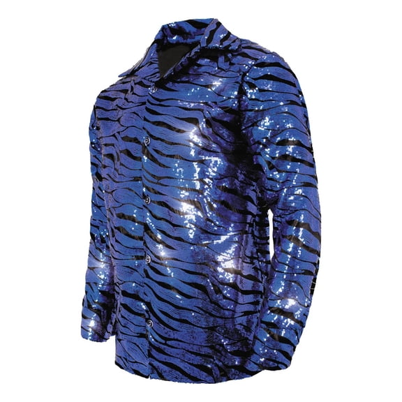 Underwraps Mens Sequin Tiger Shirt Costume - Size XX Large
