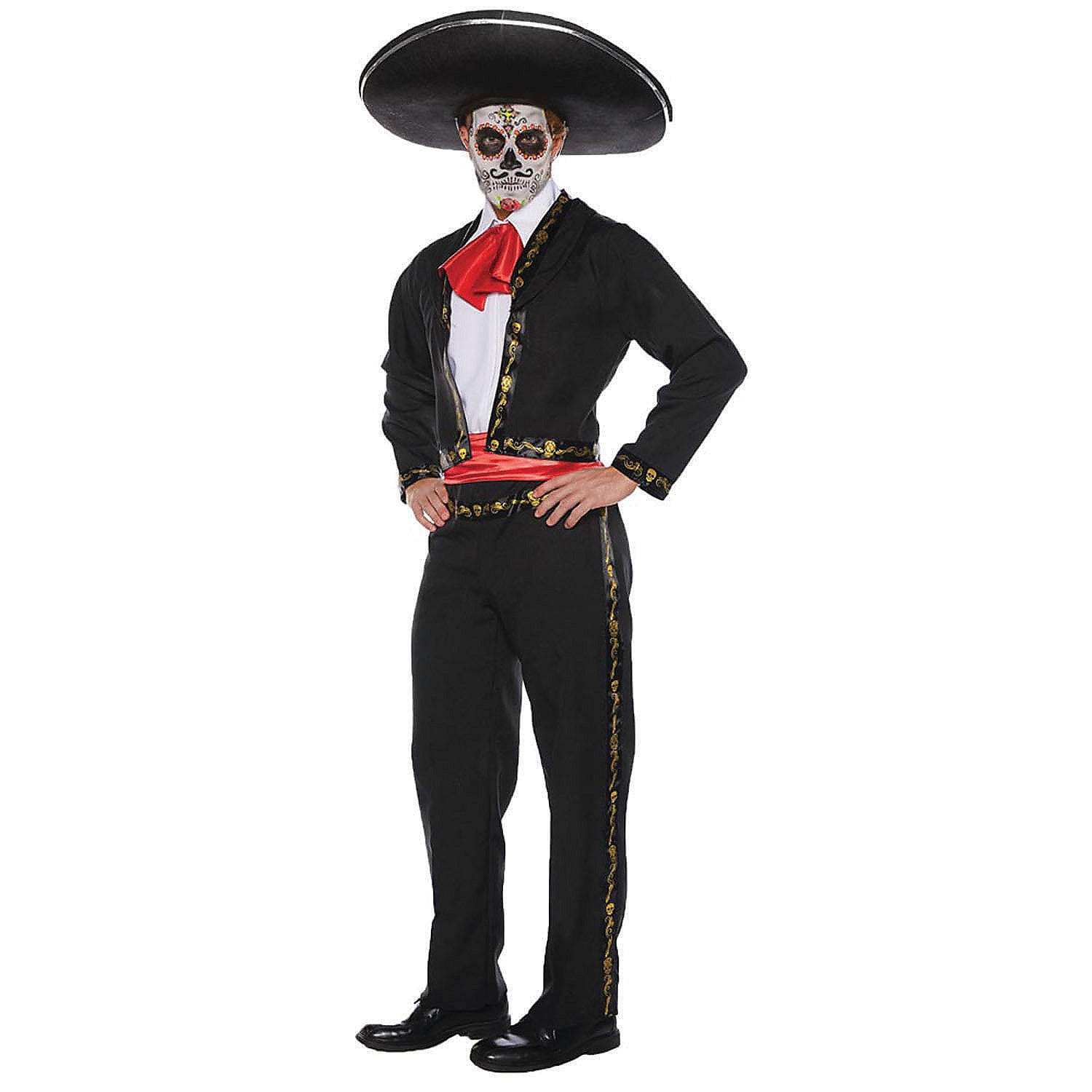 Underwraps Skull Mariachi Men's Halloween Fancy-Dress Costume for Adult, One Size