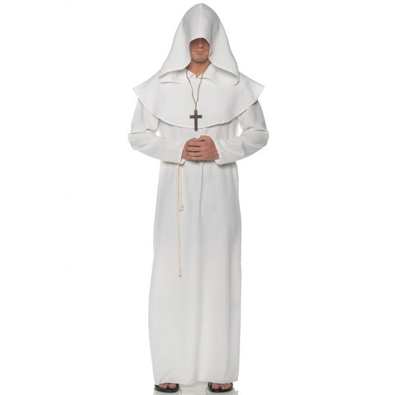 Underwraps Monk Adult Costume Robe - White - XX-Large Male