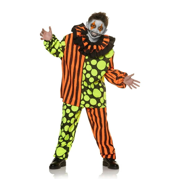 Underwraps Neon Terror Blacklight Reactive Clown Child Costume | L Male