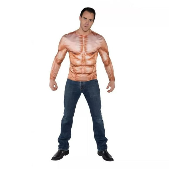 Underwraps Padded Muscles Photo Real Shirt Adult Costume One Size Male