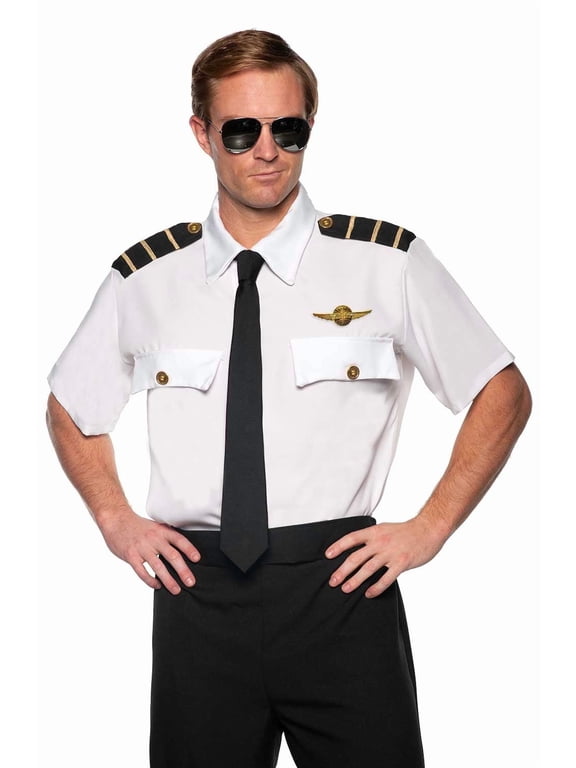 Pan Am Pilot Shirt Adult Costume | XX-Large Male