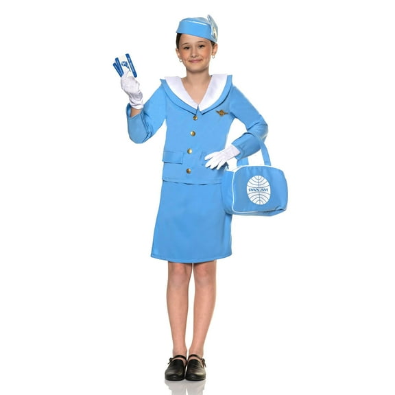 Underwraps Pan Am Stewardess Child Costume | M Female