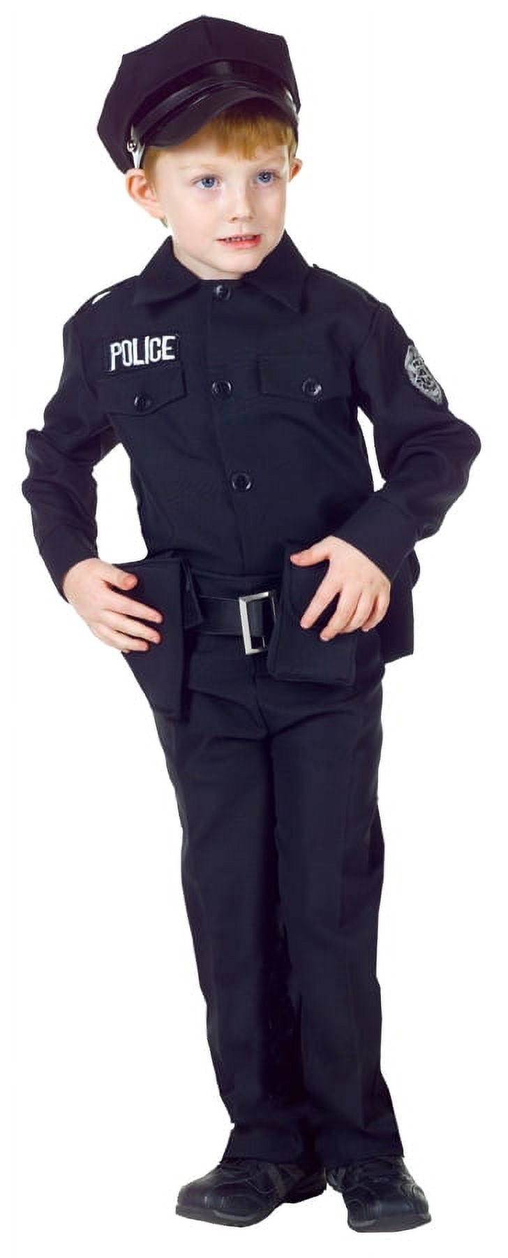 Underwraps Police Man Boy's Halloween Fancy-Dress Costume for Child, S