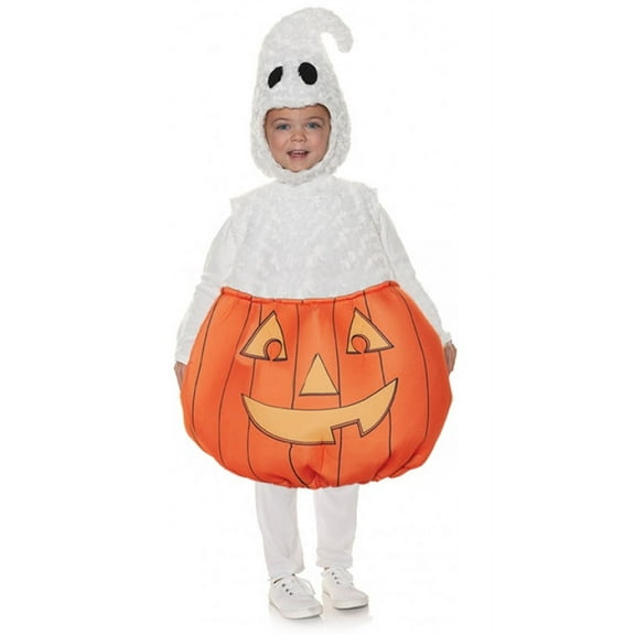 Underwraps Pumpkin Ghost Plush Belly Babies Toddler Costume | Medium (18-24 Months) Unisex