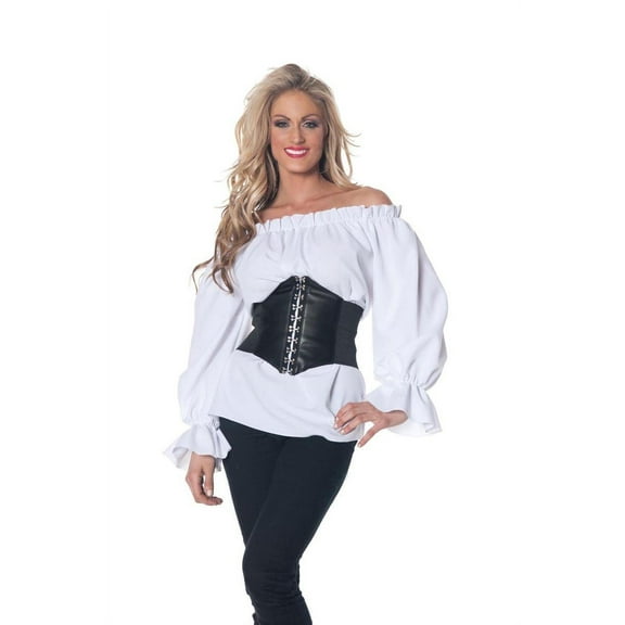 Underwraps Renaissance Long Sleeve White Blouse Adult Small Female