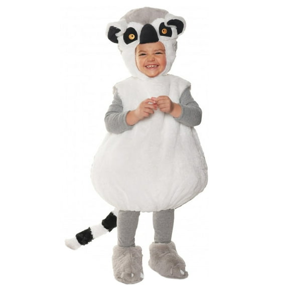 Underwraps Ring Tail Lemur Plush Belly Babies Toddler Costume | X-Large (4-6) Unisex