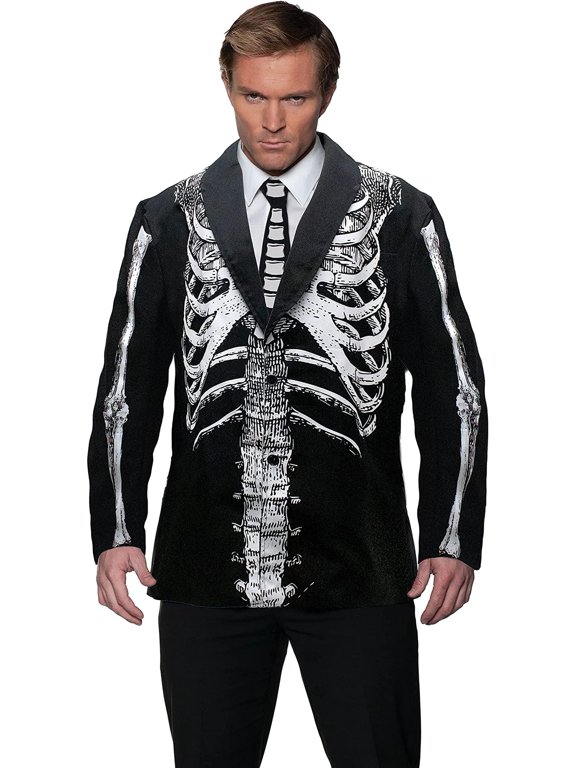Skeleton Bones Jacket Adult Costume | One Size Male