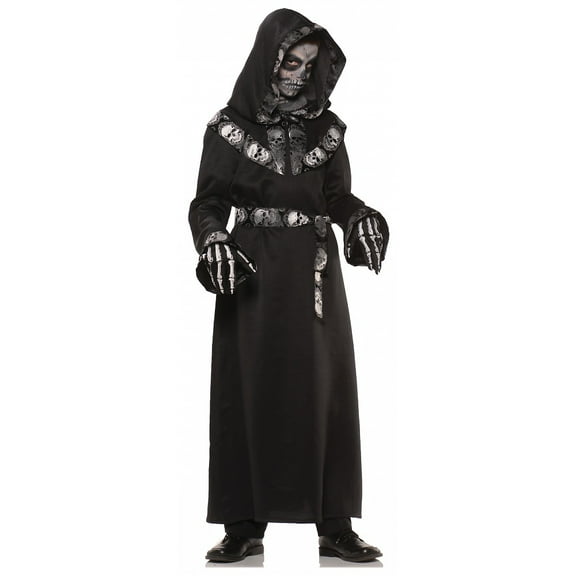 Underwraps Skull Master Hooded Robe Child Costume: Medium Unisex