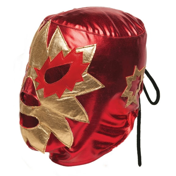 Underwraps Legends of Lucha Libre Mask - Solar Mask Costume, Red, Halloween Mask for Dress Up, Cool Cosplay Accessories