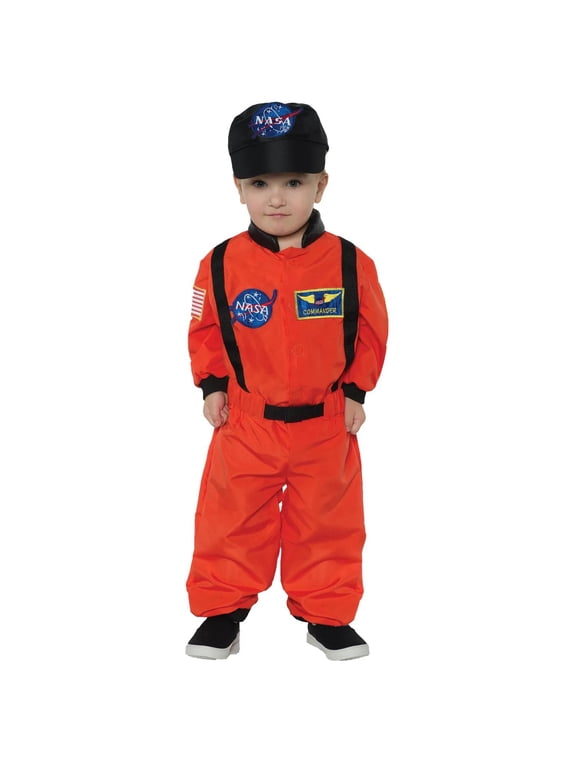 Underwraps Toddler Orange Astronaut Suit Costume - Size 2T-4T