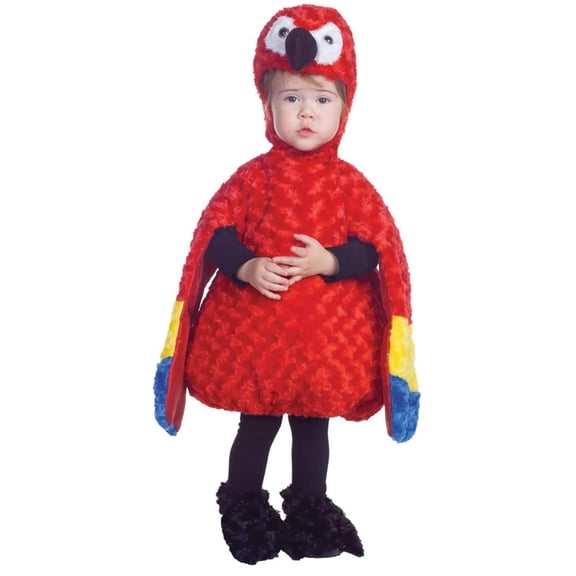 Underwraps Belly Babies Red Parrot Costume Child Toddler Medium 18-24 Months Unisex