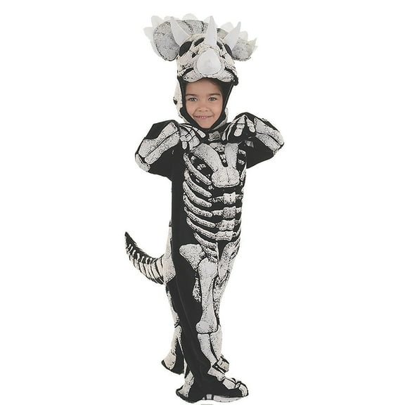 Underwraps Dinosaur Triceratops Skeleton Child Costume, Large Unisex