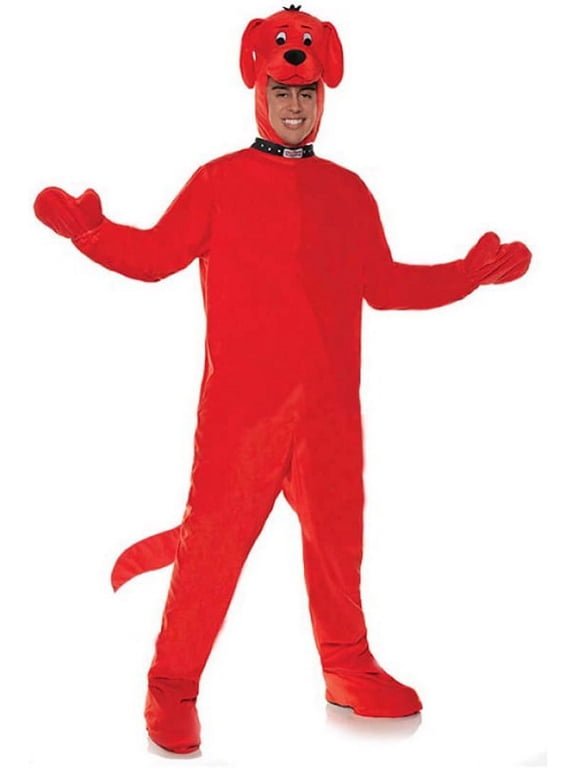 UDW-30216-C Clifford The Big Red Dog Adult Costume Jumpsuit | One Size