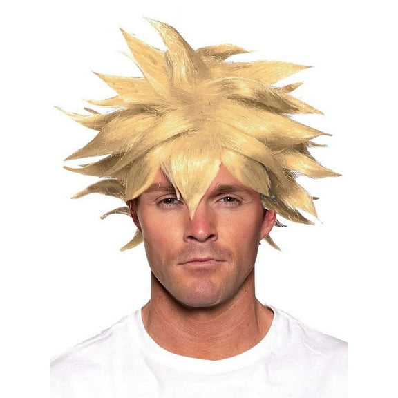 Underwraps UDW-30420OS-C Spiky One Size Adult Costume Crunchyroll Anime Wig | Blonde