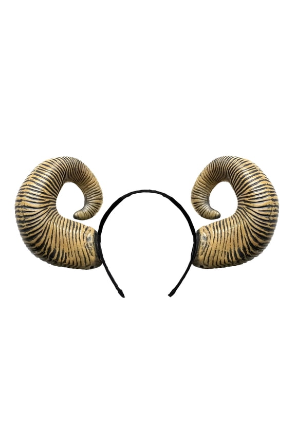 UDW-30492OS-C Brown Ram Horms Adult Costume Headband