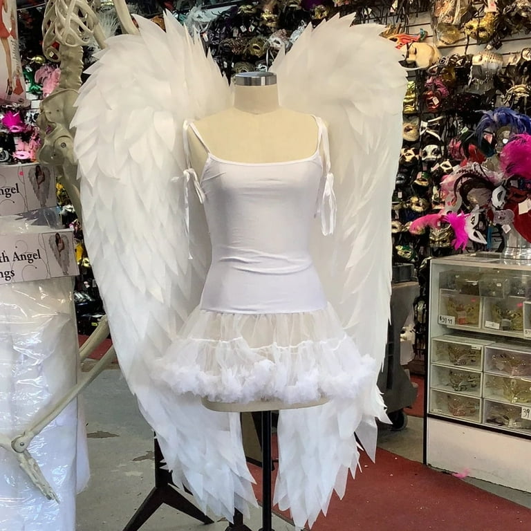 Treatürself angel wings long dress White Treat ürself angel wings long dress