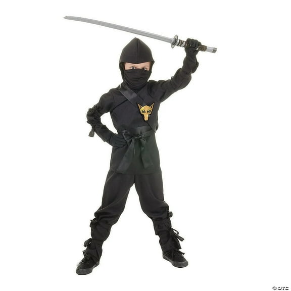 Underwraps UR25843SM Child's Black Ninja Halloween Costume - Small