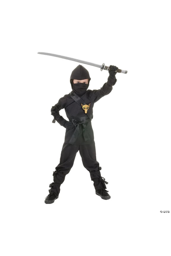 UR25843SM Child's Black Ninja Halloween Costume - Small
