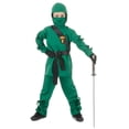 thumbnail image 1 of Underwraps UR25852MD Child's Green Ninja Halloween Costume - Medium, 1 of 2