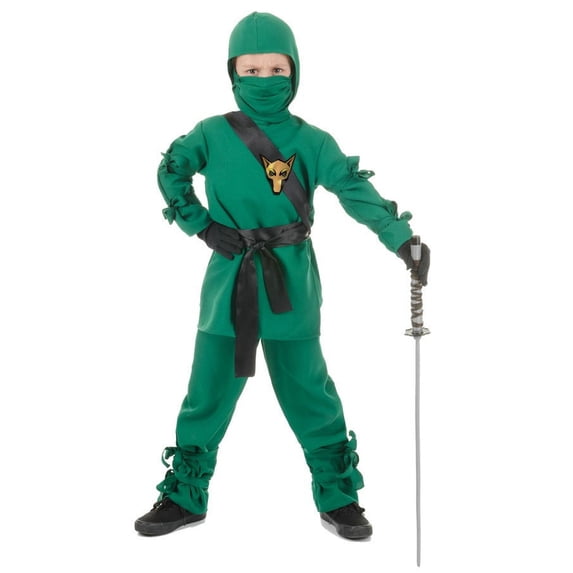 Underwraps UR25852MD Child's Green Ninja Halloween Costume - Medium