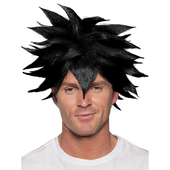 Underwraps UR30421 Black Spikey Anime Adult Wig