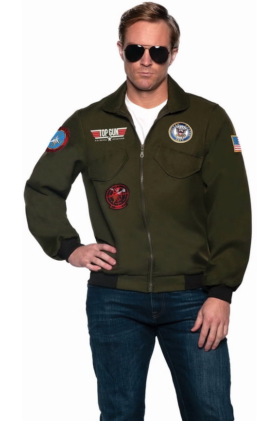 Navy Top Gun Pilot Jacket Adult Costume | Standard Male