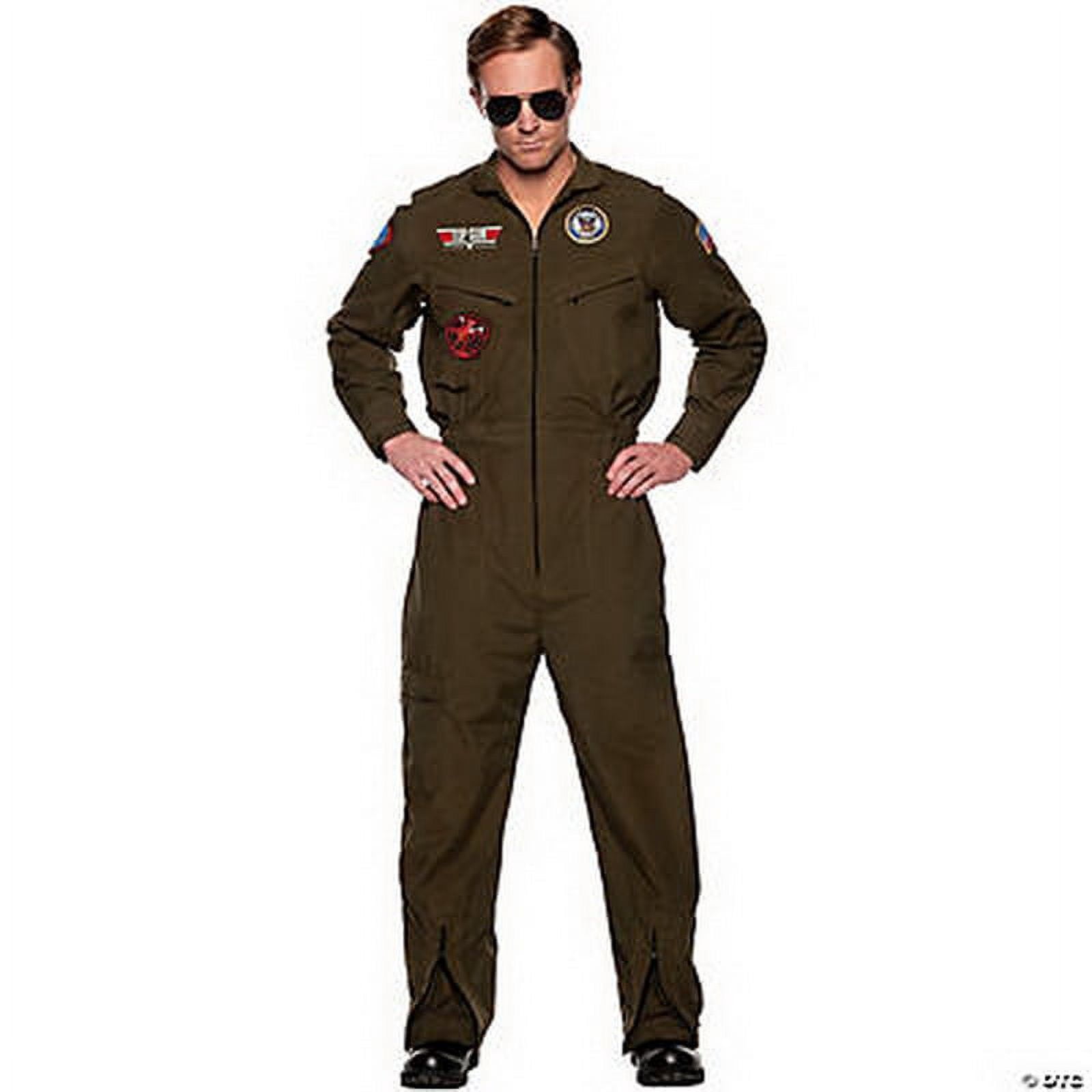 Underwraps UR30544XXL Navy Top Gun Men Pilot Jumpsuit