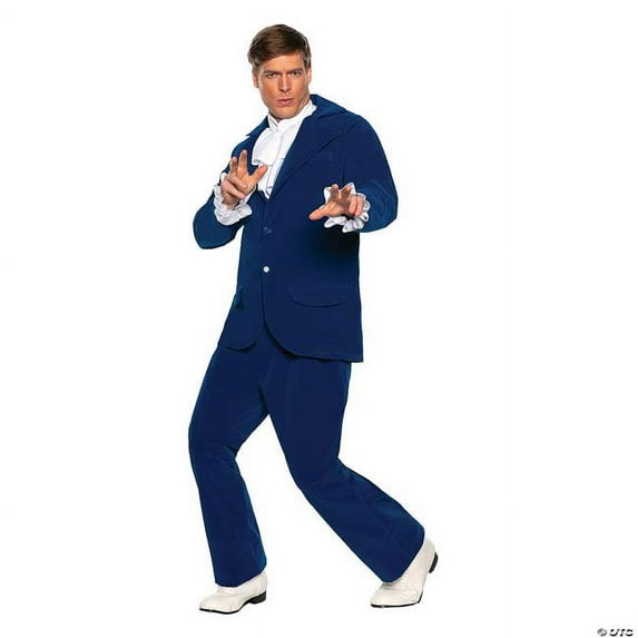 Underwraps Groovy Sixties Blue Adult Costume Suit | One Size Male