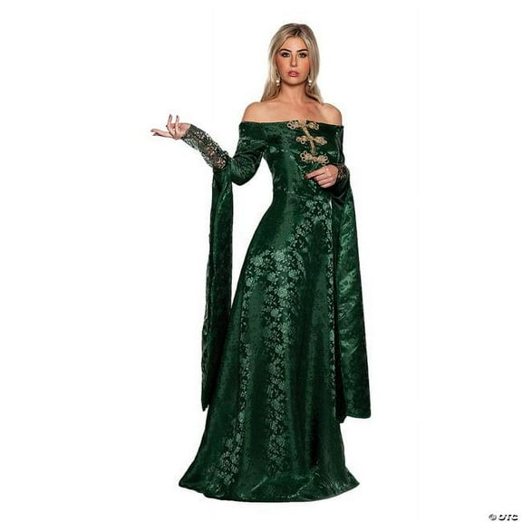 Underwraps Green Renaissance Queen Dress Adult Costume | Medium Female