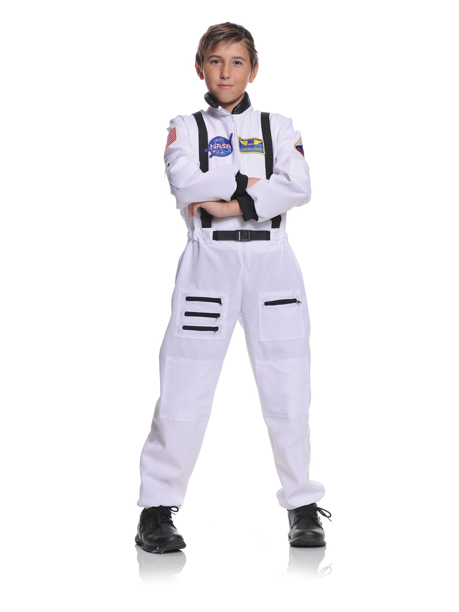 Underwraps White Astronaut Boy's Halloween Fancy-Dress Costume for Child, Regular L (10-12)