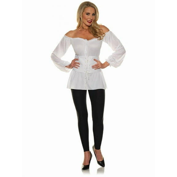 Underwraps White Renaissance Woman's Costume Shirt | Small Female