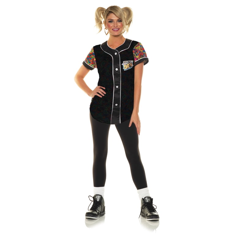 Fresh Womens Adult 90s Party Hip Hop Halloween Costume Baseball Jersey-S, Women's, Size: Womens Small