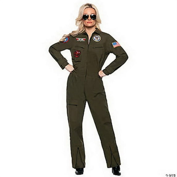 Underwraps Navy Top Gun Women's Pilot Jumpsuit Adult Costume Female