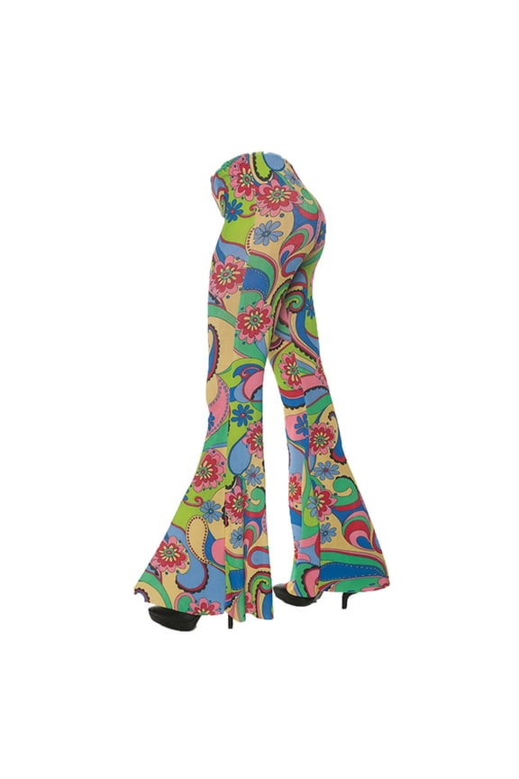 Morris Costumes Women's 70's Flower Bell Bottom Pants