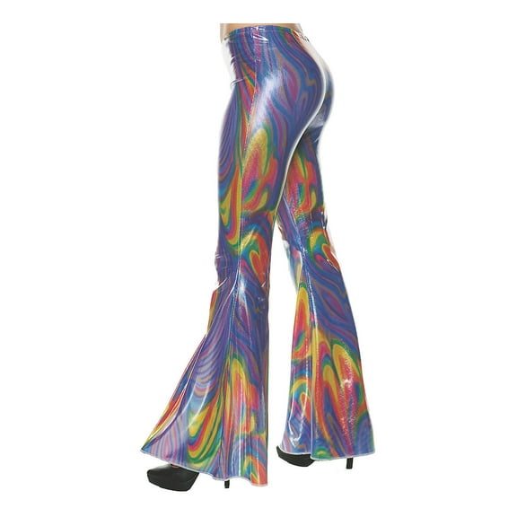 Underwraps Womens 70s Swirl Bell Bottom Pants Costume - Size X Large
