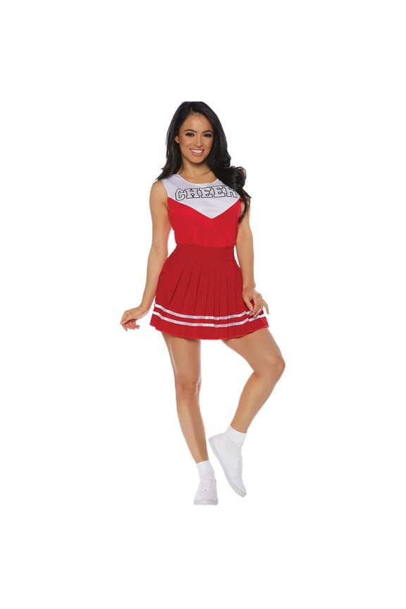Womens Red Cheerleader Costume - Size Small