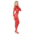 thumbnail image 1 of Underwraps Womens Red Stretch Jumpsuit Costume - Size Medium, 1 of 2